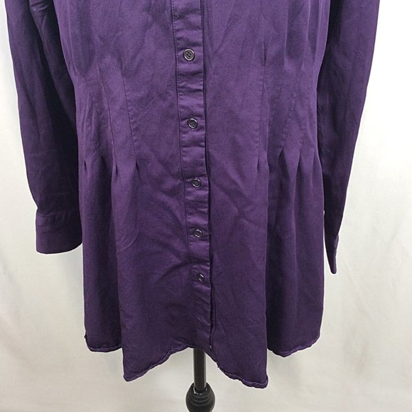 Soft Surroundings Allegretti Tunic Top Womens Size Small Long Sleeve Button Down - Picture 8 of 11